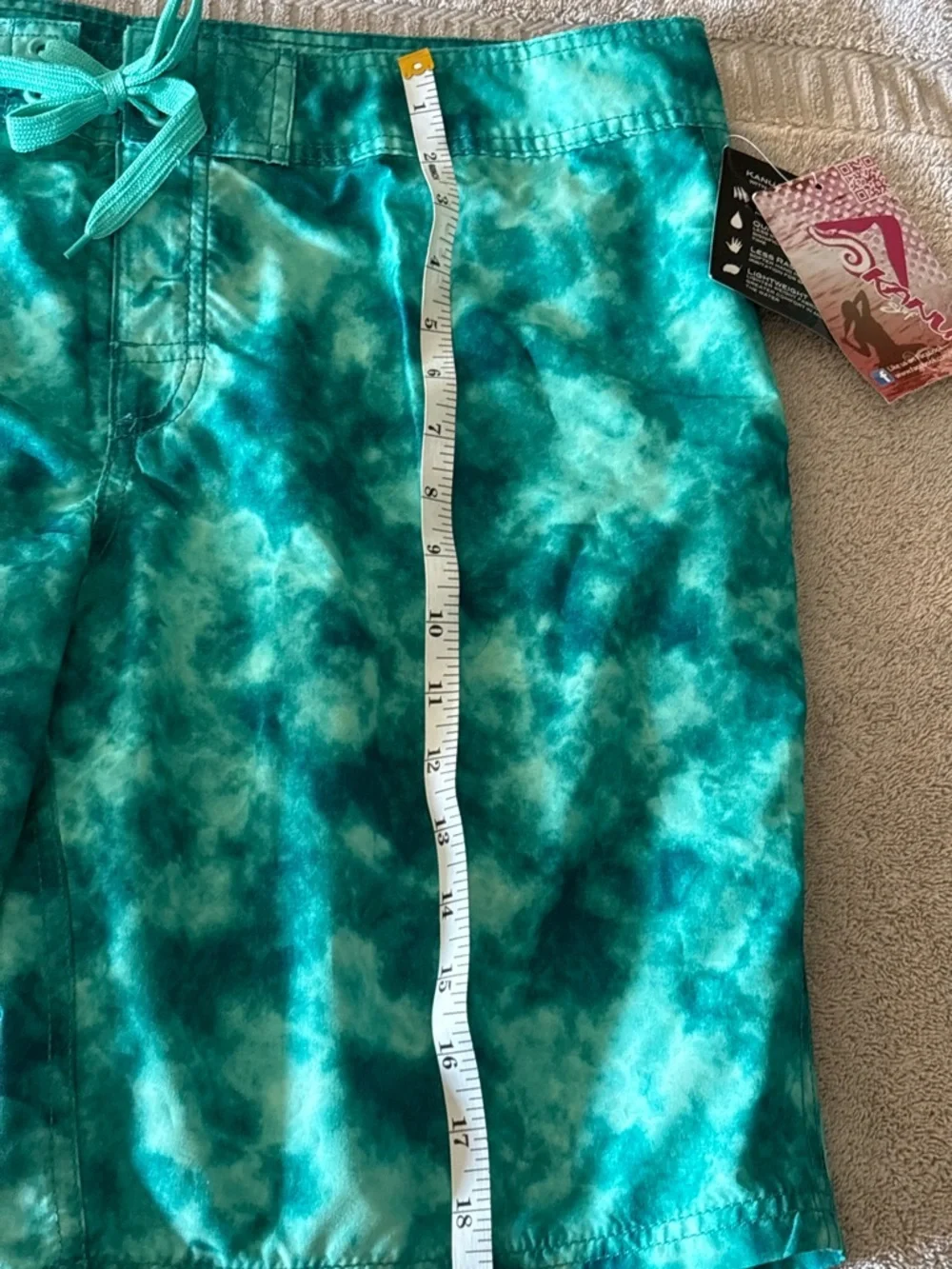Kanu Surf Teal Green Tie-Dye Boardshorts